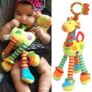 【ในการจัดส่ง】Grow Stretch The Giraffe Baby Soft Hanging Toy For Pram Car Seat Hanging Bell