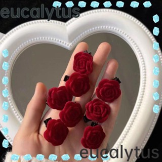 Eucalytus1 กิ๊บติดผมคริสตัล พลอยเทียม ทรงสี่เหลี่ยมผืนผ้า ทรงเรขาคณิต สําหรับผู้หญิง 5 ชิ้น 10 ชิ้น