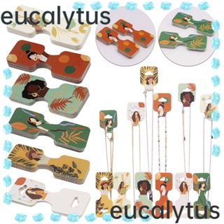 Eucalytus1 กระดาษคราฟท์ สไตล์เรโทร ทนทาน สําหรับโชว์เครื่องประดับ DIY 100 ชิ้น ต่อล็อต