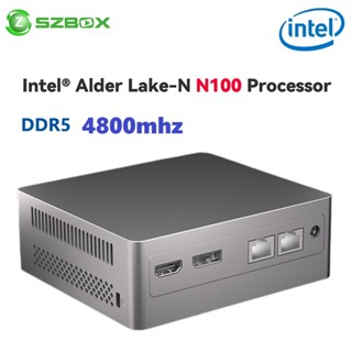 Szbox 12th Gen Intel Alder Lake N100 MINI PC 8GB/16GB DDR5 4800mhz พอร์ตเครือข่ายคู่ Windows 11 Pro SSD BT 1000M เดสก์ท็อป