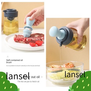 Lansel 2 in 1 เครื่องจ่ายน้ํามันมะกอก ขวดแก้ว น้ําส้มสายชู สีฟ้า แบบพกพา พร้อมพวยกา ไม่หยด 550 มล. สําหรับบ้าน ร้านอาหาร เบเกอรี่