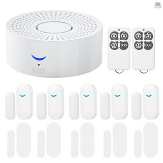 ชุดระบบเตือนภัยอัจฉริยะ WiFi ไร้สาย 2.4GHz TOLO-9.7 อเนกประสงค์ มีเซนเซอร์เตือนภัย เปิดประตู หน้าต่าง บ้าน