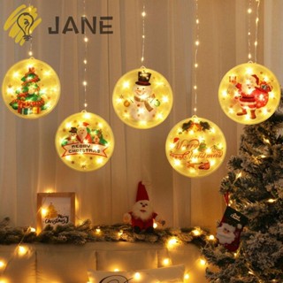 Jane ไฟคริสต์มาส LED รูปซานตาคลอส ใช้แบตเตอรี่ รีโมตคอนโทรล