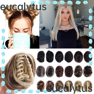 Eucalytus1 ชิ้น Updo Scrunchie ต่อผมซาลาเปา กิ๊บติดผม กิ๊บติดผม