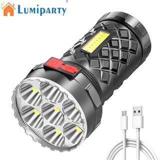 Lumiparty ไฟฉาย Led 7 ดวง 3 In 1 4 โหมด กว้าง 150 เมตร สว่างมาก ชาร์จได้ สําหรับติดด้านข้างรถยนต์