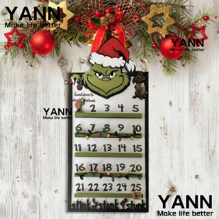 Yann1 ปฏิทินนับถอยหลัง แบบไม้ ถอดออกได้ สําหรับแขวนตกแต่งคริสต์มาส