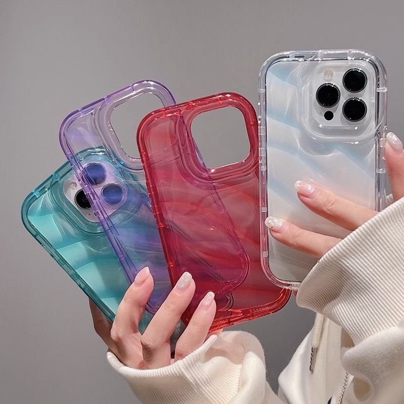 เคสไอโฟน สําหรับ for iPhone 11 12 13 16 14 15 Pro Max 6 7 8 15 Plus XSMax X XR เคส ระลอกน้ำ เคสโทรศัพท์มือถือ Case เคสใส