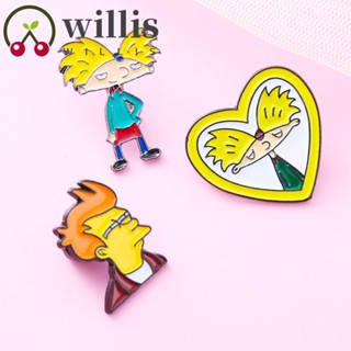 Willis Hey Arnold เข็มกลัด โลหะผสม ลายอนิเมะ สไตล์เกาหลี สําหรับผู้หญิง