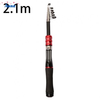 【Anna】1.6M-2.1M carbon fiber telescopic fishing rod short section sea rod road sub rod