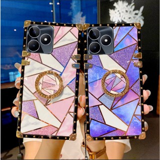 เคสโทรศัพท์กันกระแทก Realme C53 C55 แฟชั่น เย็บ กลิตเตอร์ แหวนจับ เคสป้องกัน กันกระแทก