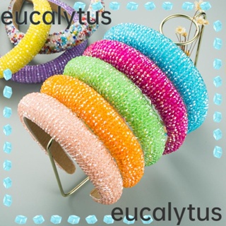 Eucalytus1 ที่คาดผม ประดับพลอยเทียม วิบวับ ฤดูใบไม้ผลิ สําหรับผู้หญิง