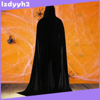 [LzdyyhacMY] เสื้อคลุมแม่มด แบบมีฮู้ด แต่งซิป สีทอง สําหรับปาร์ตี้ฮาโลวีน