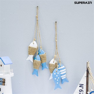 (super) จี้ไม้ รูปปลา ไม่มีตําหนิ สําหรับแขวนตกแต่งผนังห้องนอน DIY