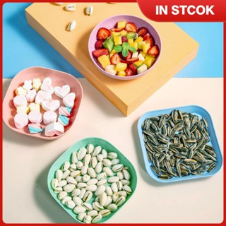 [COD] Wheat Straw Spit Bone Dish จานผลไม้อบแห้ง Snack Deep Dish Dinner Dish 14cm 4 colors TH