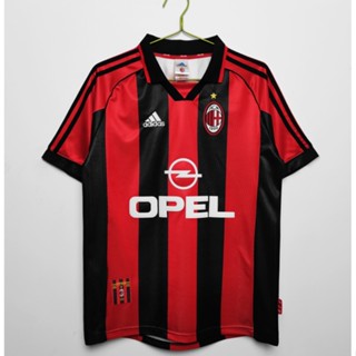 เสื้อกีฬาแขนสั้น ลายทีมชาติฟุตบอล Milan 98-99AC คุณภาพสูง