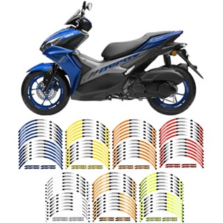 สติกเกอร์ติดขอบล้อรถจักรยานยนต์ ขนาด 14 นิ้ว 14 นิ้ว สําหรับ YAMAHA AEROX 155 NVX155 AEROX155 NVX 155