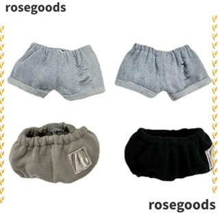 Rosegoods1 ชุดเสื้อผ้าตุ๊กตา กางเกงยีนขาสั้น ผ้าฝ้าย 20 ซม. 4 สี คุณภาพสูง สําหรับตุ๊กตา 1/12 BJD