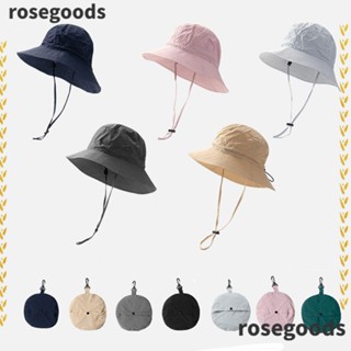 Rosegoods1 หมวกชาวประมง พับได้ ลําลอง เดินป่า หมวกปานามา