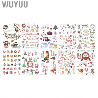 Wuyuu Xmas Temporary   Fake  Easy  Clear Picture Sweatproof Cuttable Cute Pattern Use for Hand Body Face