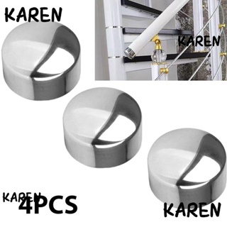 Karen จุกปิดปลายบันได PVC ทรงกลม เส้นผ่าศูนย์กลาง 45 มม. 4 ชิ้น