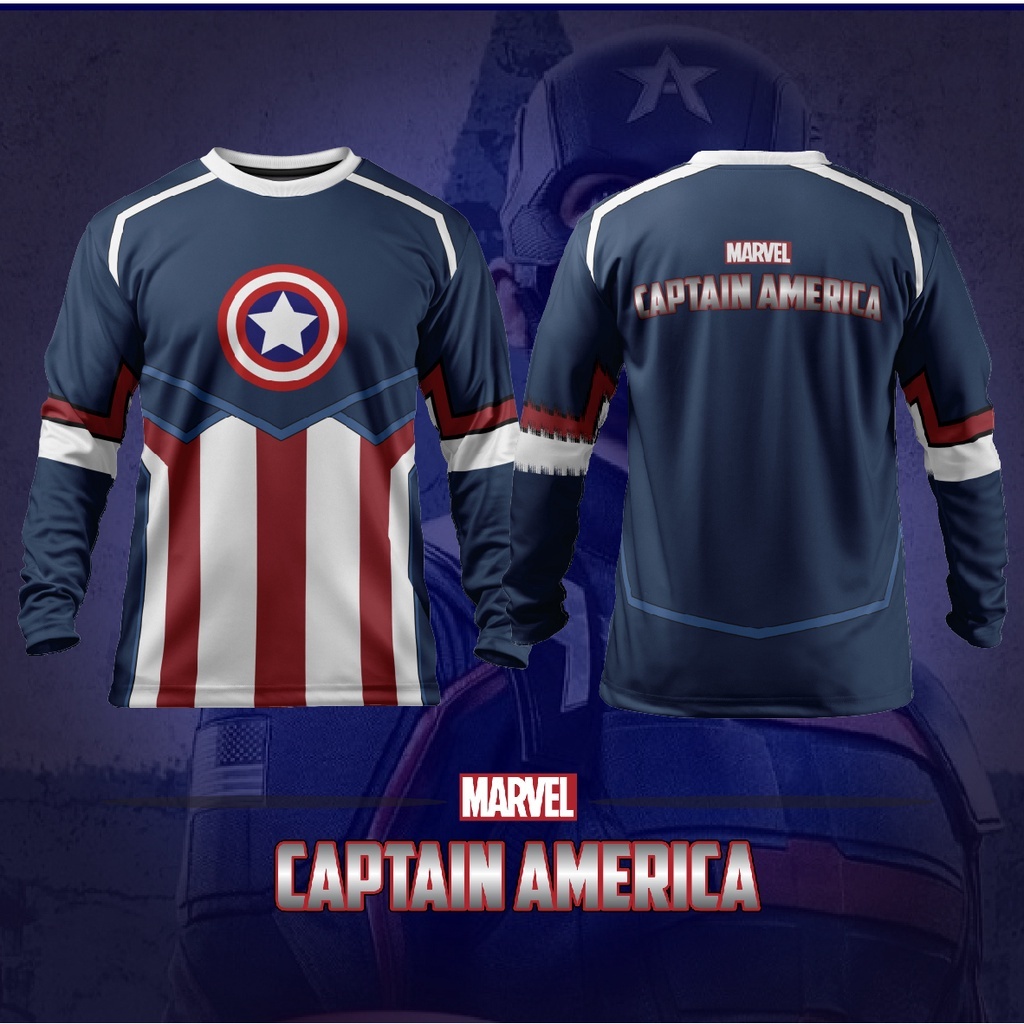 [พร้อมส่ง] Fazz MV01 - JERSEY MARVEL CAPTAIN AMERICA BAJU DEWAS KANAK-KANAK RARE