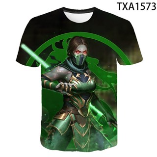 เสื้อยืด พิมพ์ลาย Mortal Kombat Fighting Game สไตล์สตรีท