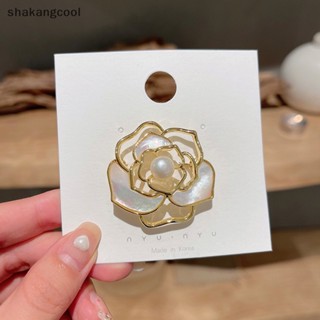 Shakangcool Camellia เข็มกลัด รูปดอกคามิเลีย ประดับมุก เครื่องประดับแฟชั่น สําหรับผู้หญิง