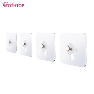 Non-Trace Self Adhesive Nails Hook สำหรับกรอบรูปรูแขวนเล็บ Wall Paste Tack Photos Cross St [TOP]