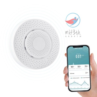 Mif) เครื่องตรวจจับคุณภาพอากาศ อัจฉริยะ ZigBee CO2 อุณหภูมิ ความชื้น APP