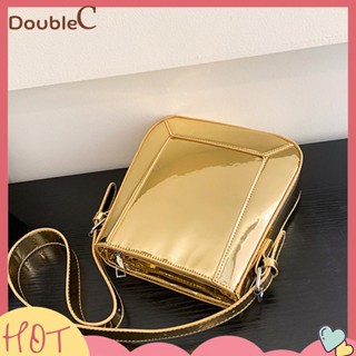 【Double C 】✿   กระเป๋าสะพายไหล่ สะพายข้าง หนัง PU ขนาดใหญ่ จุของได้เยอะ ออกแบบดี แวววาว หรูหรา เหมาะกับการเดินทาง สํานักงาน สําหรับผู้หญิง