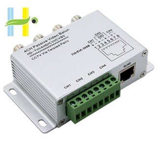 ตัวรับส่งสัญญาณวิดีโอ 4CH สําหรับกล้องวงจรปิด TVI CVI AHD UTP Balun 4CH BNC เป็น UTP RJ45