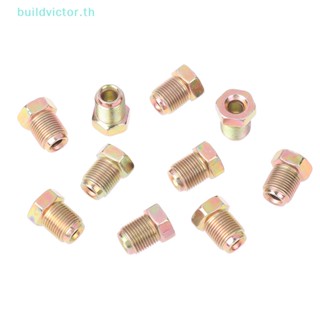 Buildvictor ใหม่ ชุดน็อตกระบอกเมตริก M12 มม. X1 มม. เชื่อมต่อสายเบรก สีทอง TH