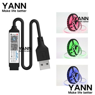 Yann1 ตัวควบคุมแถบไฟ LED ควบคุมระยะไกล RF USB 5V บลูทูธ ควบคุมผ่านแอป ปรับความสว่างได้ ขนาดเล็ก สําหรับเทปไฟ