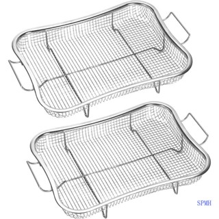 Super ตะแกรงทอดไร้น้ํามัน สเตนเลส แบบไม่ติด สําหรับหม้อทอดไร้น้ํามัน 2 ชิ้น