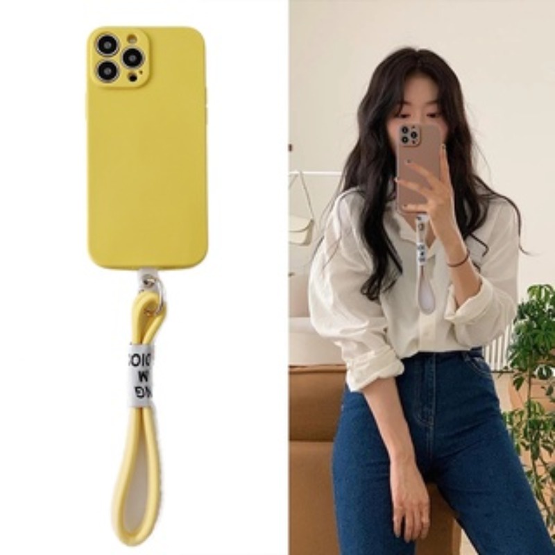 เคสซิลิโคนนิ่ม เนื้อแมตต์ พร้อมสายคล้อง แฟชั่น สําหรับ Vivo V27 V25 Pro V27E V25E V23E