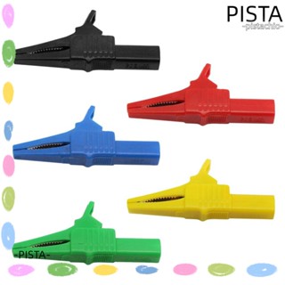 Pista คลิปปากจระเข้โลหะ 4 มม. สีดํา สีแดง สําหรับทดสอบสายเคเบิล