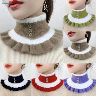 【HODRD】Scarf Turtleneck Warm Winter Windproof With Wooden Detachable Wrap Scarf【Fashion】