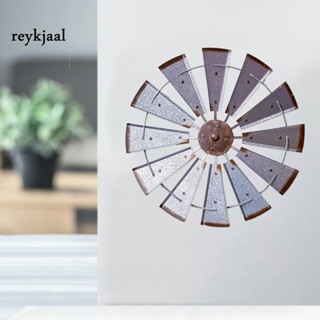 Reykjaal_my กังหันลมโลหะ สร้างสรรค์ สําหรับแขวนตกแต่งผนังบ้าน ห้องนอน ห้องนั่งเล่น