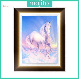 Mojito ภาพจิตรกรรมปักครอสติส ลายม้า 5D DIY สําหรับตกแต่งบ้าน ออฟฟิศ