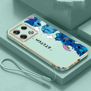 เคสโทรศัพท์มือถือ ขอบยางชุบ ป้องกันเต็มเลนส์ ลาย Stitch สําหรับ infinix Note 30 Pro 5G 30i Note30 VIP Hot 30 Play NFC Hot30i