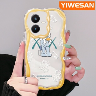 เคสโทรศัพท์มือถือแบบนิ่ม ใส กันกระแทก ลายแบรนด์แฟชั่น สีมาการองน่ารัก สําหรับ VIVO Y22 Y22s