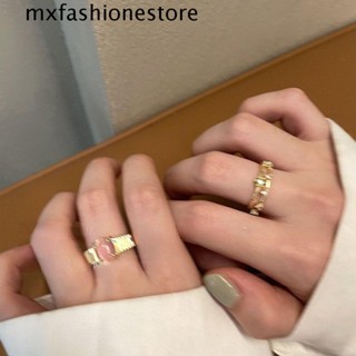 Mxfashione แหวนนิ้วมือ ปรับได้ สไตล์เกาหลี สําหรับงานแต่งงาน ปาร์ตี้