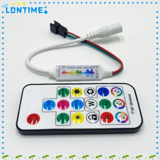 Lontime รีโมตควบคุมเพลง แถบไฟ Led 17 คีย์ 3 พิน KTV DC USB DC5-24V สําหรับ WS2812B WS2811 5050