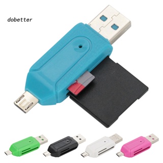 &lt;Dobetter&gt; อะแดปเตอร์การ์ดรีดเดอร์ USB20 TF SD-Card ความเร็วสูง สําหรับโทรศัพท์มือถือ คอมพิวเตอร์