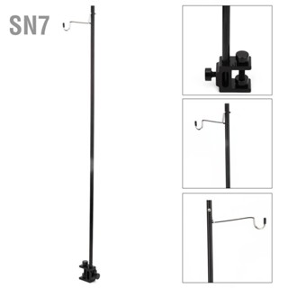 SN7 Black Portable Aluminum Alloy Folding Light Bracket Stand Outdoor Camping Table Lamp Pole