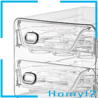 [HOMYL2] กล่องเก็บไข่ แบบใส วางซ้อนกันได้ ประหยัดพื้นที่ สําหรับตู้กับข้าว ตู้เย็น