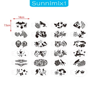 [Sunnimix1] แม่แบบเพ้นท์หน้า ลายฉลุ น้ําหนักเบา ใช้ซ้ําได้ สําหรับเพ้นท์ร่างกาย การแสดงบนเวที งานรื่นเริง