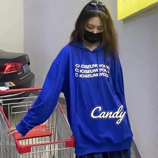 Candy Kids  เสื้อผ้าผู้ญิง แขนยาว เสื้อฮู้ด คลุมหญิง สไตล์เกาหลี แฟชั่น  สไตล์เกาหลี Chic ทันสมัย สวย A98J26T 36Z230909