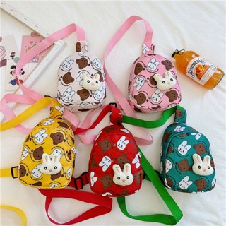 Girl Heart Rabbit Little Girl Chest Bag Mini Cute Children Shoulder Bag Super Light Baby Slanting Hanging Bags Children Coin Purse iAHd