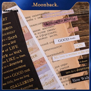 &lt;moonback&gt; สติกเกอร์แกะสลักตัวอักษรภาษาอังกฤษ สําหรับตกแต่งสมุดภาพ อัลบั้มรูป 4 ชิ้น ต่อถุง